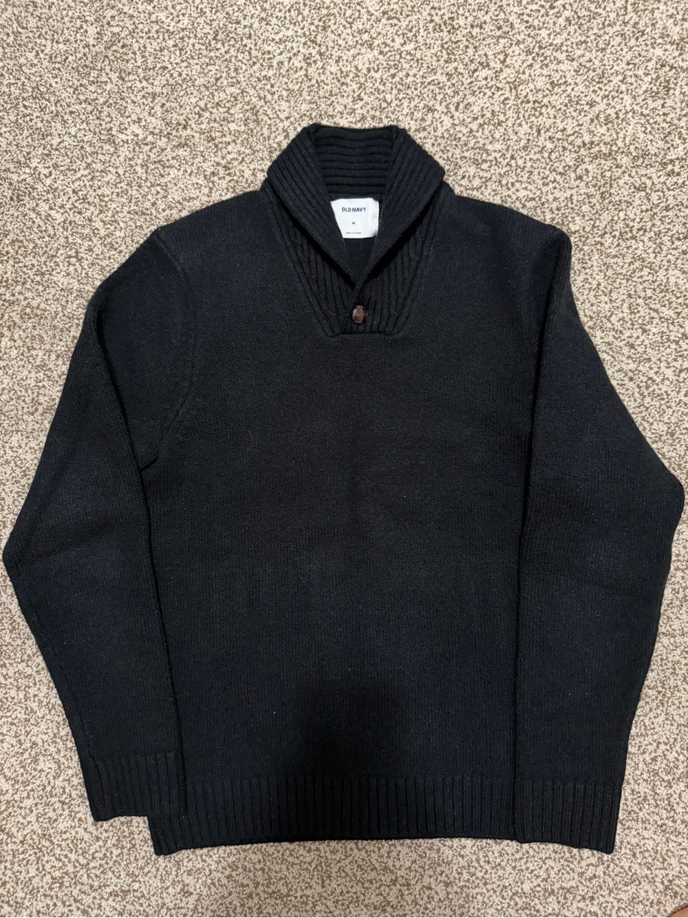 Old Navy Men's Shawl Collar Sweater | Black | Size M